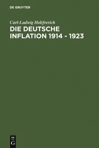 Die deutsche Inflation 1914 - 1923_cover