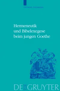 Hermeneutik und Bibelexegese beim jungen Goethe_cover