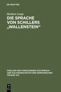 Die Sprache von Schillers "Wallenstein"_cover