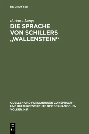 Die Sprache von Schillers "Wallenstein"