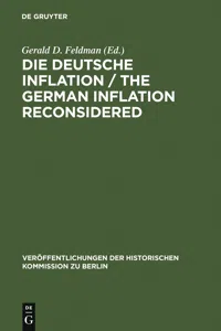 Die Deutsche Inflation / The German Inflation Reconsidered_cover