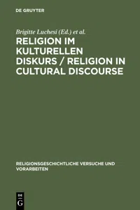 Religion im kulturellen Diskurs / Religion in Cultural Discourse_cover