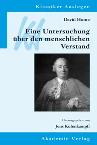 David Hume: Eine Untersuchung über den menschlichen Verstand_cover