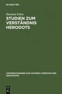 Studien zum Verständnis Herodots_cover