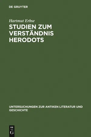 Studien zum Verständnis Herodots