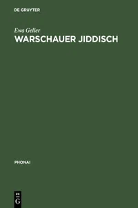 Warschauer Jiddisch_cover