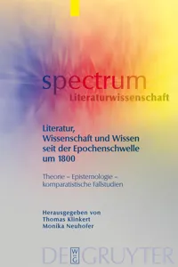 Literatur, Wissenschaft und Wissen seit der Epochenschwelle um 1800_cover