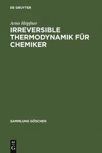 Irreversible Thermodynamik für Chemiker_cover