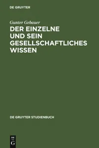 Der Einzelne und sein gesellschaftliches Wissen_cover