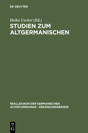 Studien zum Altgermanischen