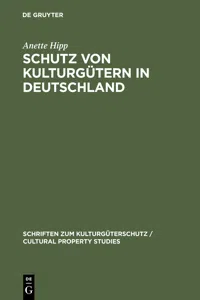 Schutz von Kulturgütern in Deutschland_cover