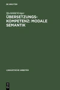 Übersetzungskompetenz: modale Semantik_cover