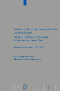 Studien zu Ritual und Sozialgeschichte im Alten Orient / Studies on Ritual and Society in the Ancient Near East_cover