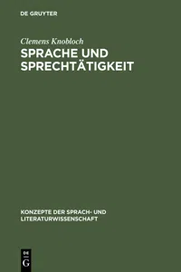 Sprache und Sprechtätigkeit_cover