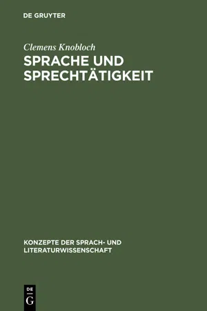 Sprache und Sprechtätigkeit