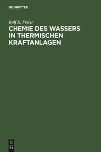 Chemie des Wassers in Thermischen Kraftanlagen_cover