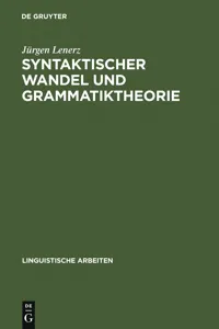 Syntaktischer Wandel und Grammatiktheorie_cover