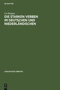 Die starken Verben im Deutschen und Niederländischen_cover