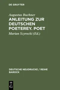 Anleitung zur deutschen Poeterey. Poet_cover