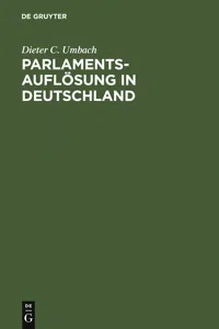 Parlamentsauflösung in Deutschland_cover