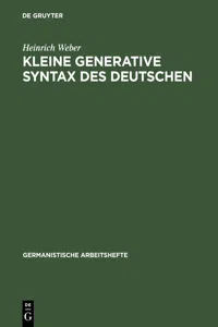 Kleine generative Syntax des Deutschen_cover