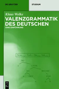 Valenzgrammatik des Deutschen_cover