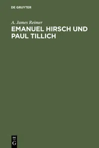 Emanuel Hirsch und Paul Tillich_cover