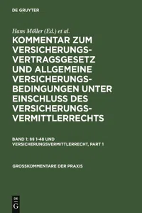 §§ 1-48 und Versicherungsvermittlerrecht_cover