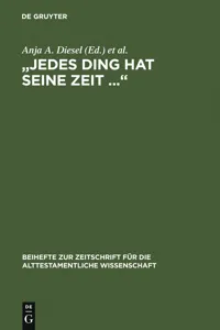 "Jedes Ding hat seine Zeit ..."_cover