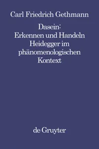 Dasein : Erkennen und Handeln_cover