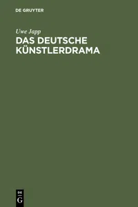 Das deutsche Künstlerdrama_cover