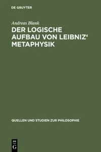 Der logische Aufbau von Leibniz' Metaphysik_cover