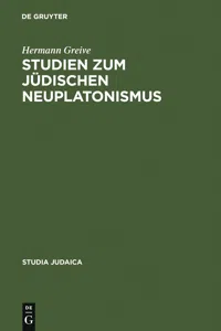 Studien zum jüdischen Neuplatonismus_cover