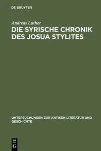 Die syrische Chronik des Josua Stylites_cover