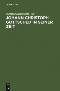 Johann Christoph Gottsched in seiner Zeit_cover