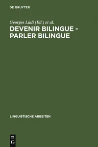 Devenir bilingue - parler bilingue_cover