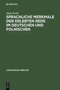 Sprachliche Merkmale der erlebten Rede im Deutschen und Polnischen_cover