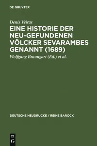 Eine Historie der Neu-gefundenen Völcker Sevarambes genannt_cover