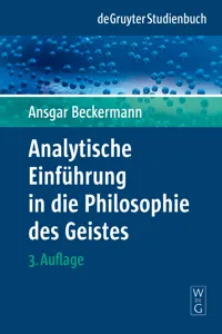 Analytische Einführung in die Philosophie des Geistes_cover