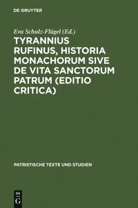 Tyrannius Rufinus, Historia monachorum sive de Vita Sanctorum Patrum_cover