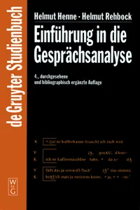 Einführung in die Gesprächsanalyse_cover