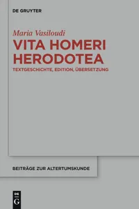 Vita Homeri Herodotea_cover