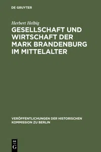 Gesellschaft und Wirtschaft der Mark Brandenburg im Mittelalter_cover