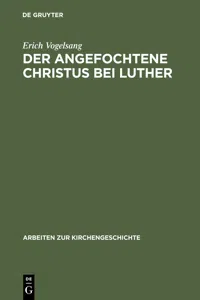 Der angefochtene Christus bei Luther_cover