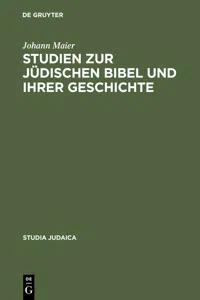 Studien zur jüdischen Bibel und ihrer Geschichte_cover