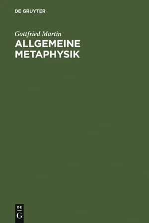 Allgemeine Metaphysik