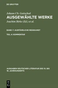 Ausführliche Redekunst. Kommentar_cover