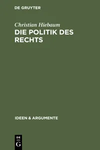 Die Politik des Rechts_cover