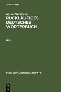 Rückläufiges deutsches Wörterbuch_cover