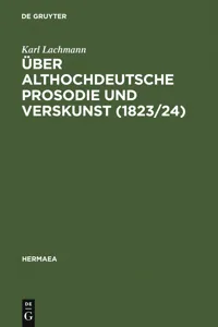 Über althochdeutsche Prosodie und Verskunst_cover